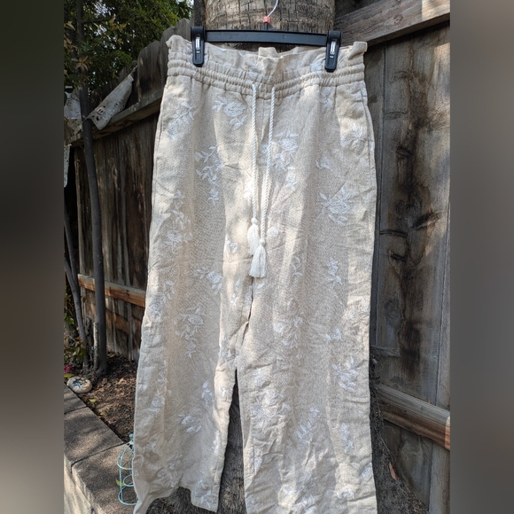 House of Harlow 1960 Pants - NWOT House Of Harlow 1960 Embroidered Drawstring Linen Pants M